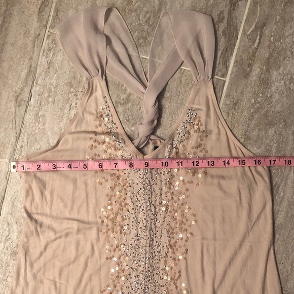 Embellished Cream Flowy Tank - Picture 3 of 4